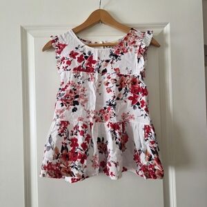 Altar'd State Floral Ruffle Sleevless Top Cottage Core Preppy Womens S